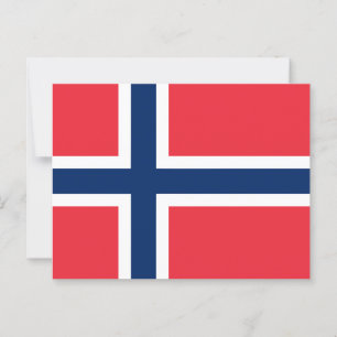 Cartão Postal Bandeira norueguesa