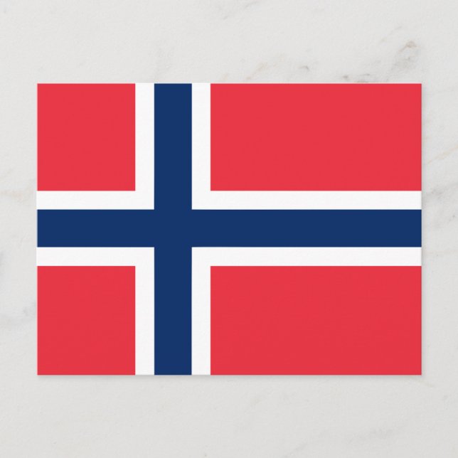 Cartão Postal Bandeira norueguesa (Frente)