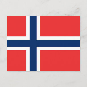 Cartão Postal Bandeira norueguesa