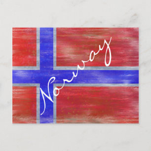 Cartão Postal Bandeira norueguesa angelina