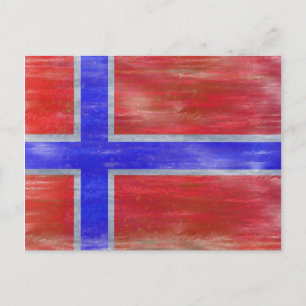 Cartão Postal Bandeira norueguesa angelina