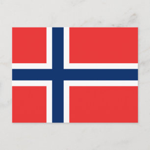 Cartão Postal Bandeira Norueguesa (Noruega)