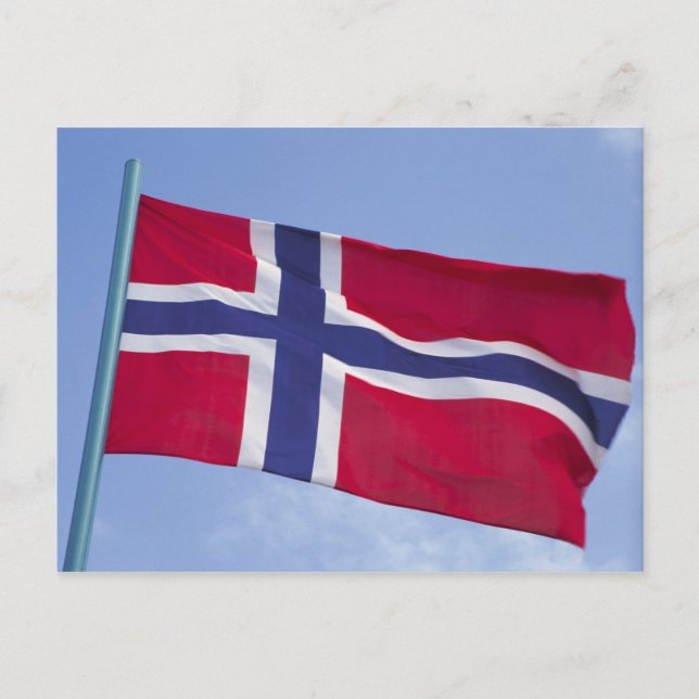 Cartão Postal bandeira norueguesa RF) (Frente)