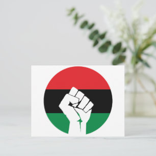 Cartão Postal bandeira pan-africana, história negra afro-america