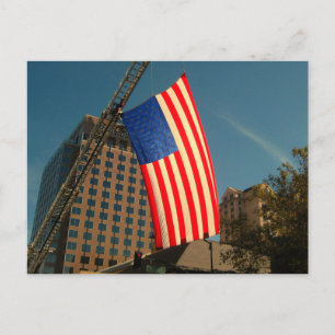 Cartão Postal Bandeira Patriótica Americana - Escada de Caminh