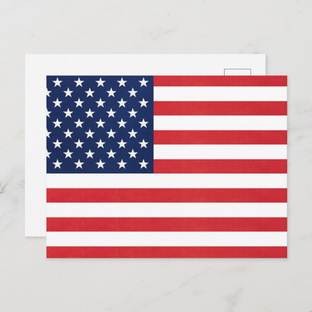 Cartão Postal Bandeira Patriótica Americana Personalizada (Frente/Verso)