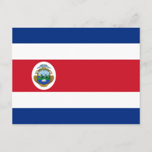 Cartão Postal Bandeira Patriótica da Costa Rica