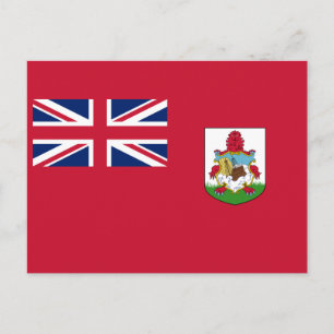 Cartão Postal Bandeira Patriótica das Bermudas