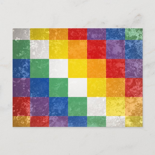 Cartão Postal Bandeira pessoas Aymara (Frente)