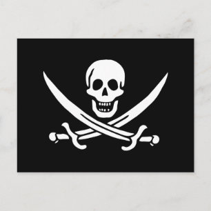 Cartão Postal Bandeira pirata