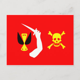Cartão Postal bandeira pirata Christopher Moody