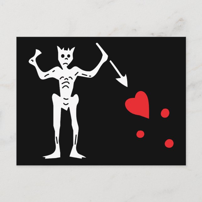 Cartão Postal Bandeira Pirata da Barba Negra (Frente)