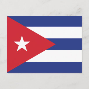 Cartão Postal Bandeira Plana de Cuba