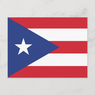 Cartão Postal Bandeira Plana de Porto Rico