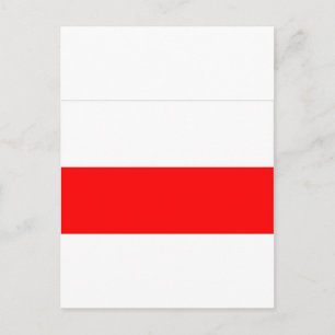 CARTÃO POSTAL BANDEIRA POLONESA