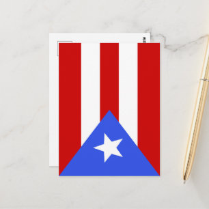 Cartão Postal bandeira Porto Rico