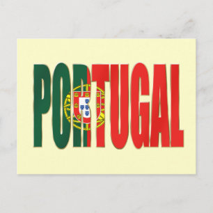 Cartão Postal Bandeira Portuguesa - Marca "Portugal" por Fãs