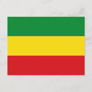 Cartão Postal Bandeira Rastafarian Rasta Etiópia