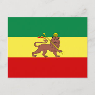Cartão Postal Bandeira Rastafariana (Rastafarianismo) (rasta)