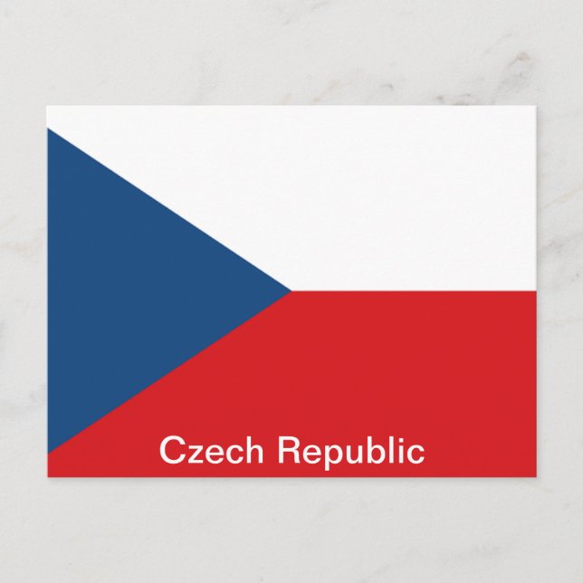Cartão Postal Bandeira República Checa (Frente)
