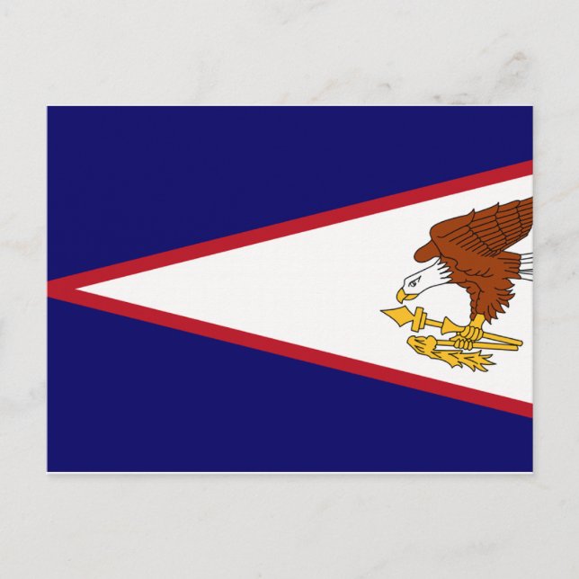 Cartão Postal Bandeira Samoa Americana (Frente)