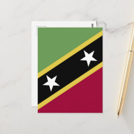 Cartão Postal bandeira santo Kitts e Nevis