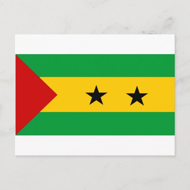 Cartão Postal bandeira São Tomé e Príncipe (Frente)