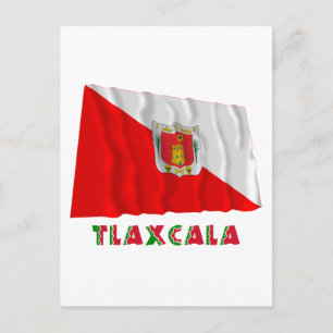 Cartão Postal Bandeira Semioficial de Onda Tlaxcala