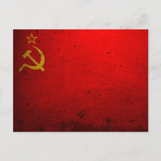 Cartão Postal Bandeira soviética (Frente)