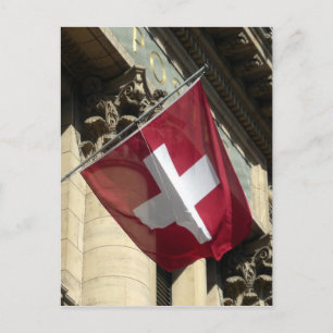 Cartão Postal bandeira suíça