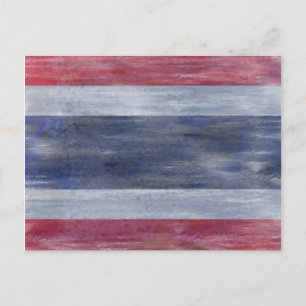 Cartão Postal Bandeira tailandesa angustiada
