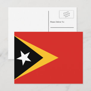 Cartão Postal Bandeira timorense do leste, Bandeira de Timor-Les