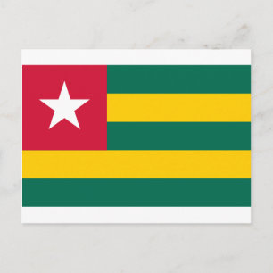 Cartão Postal bandeira togo