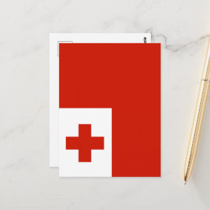 Cartão Postal Bandeira Tonga
