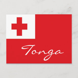 Cartão Postal Bandeira Tonga