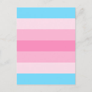 Cartão Postal bandeira transfeminina