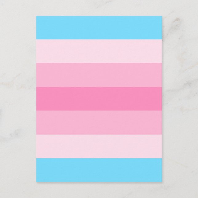 Cartão Postal bandeira transfeminina (Frente)