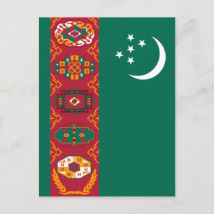 Cartão Postal bandeira turquemenistão