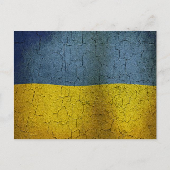 Cartão Postal bandeira ucraniana (Frente)