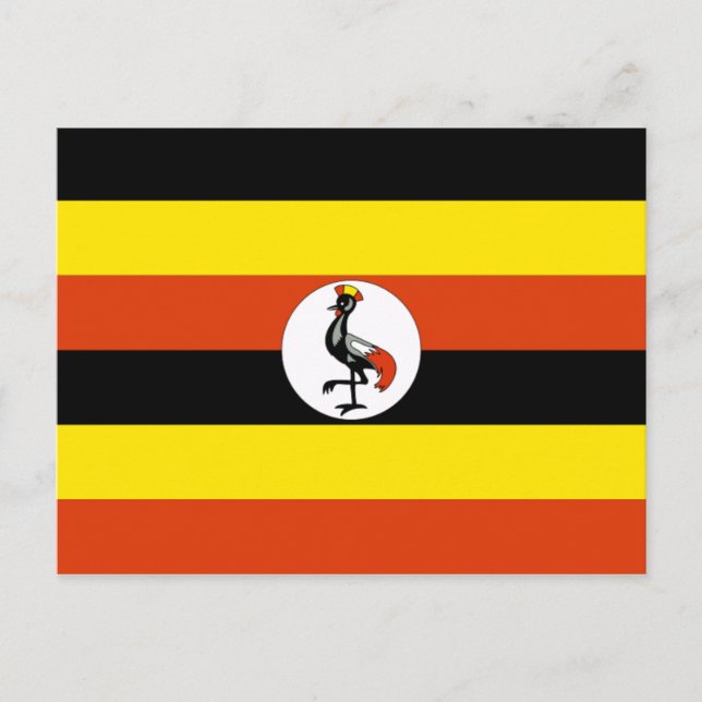 Cartão Postal bandeira uganda (Frente)