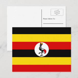 Cartão Postal Bandeira Ugandesa, Bandeira de Uganda