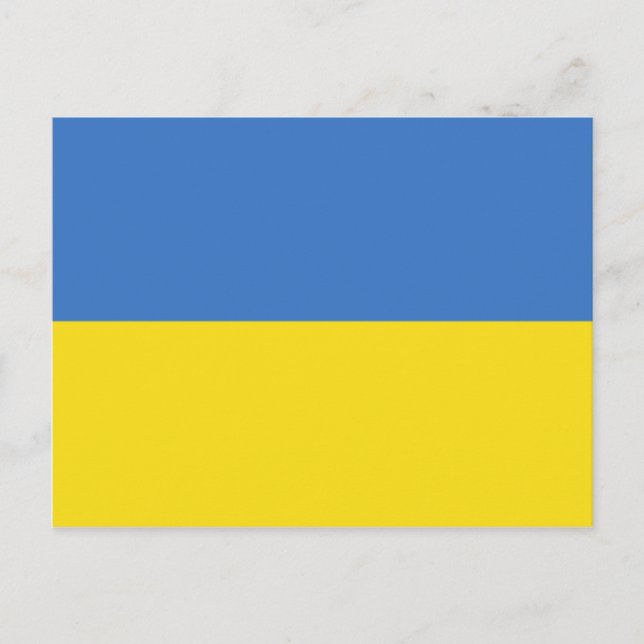 Cartão Postal bandeira ukraine (Frente)