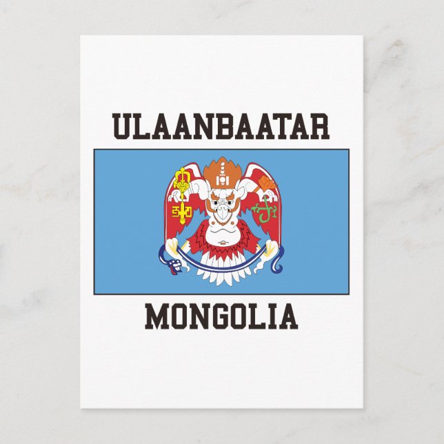 Cartão Postal Bandeira Ulaanbaatar (Frente)