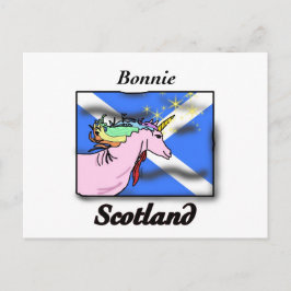 Cartão Postal Bandeira unicórnica da Escócia