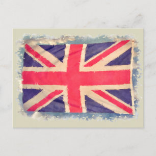 Cartão Postal BANDEIRA UNION JACK grunge