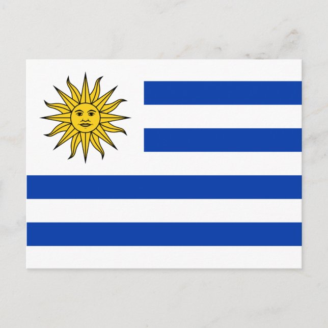 Cartão Postal Bandeira Uruguai Banda Oriental (Frente)