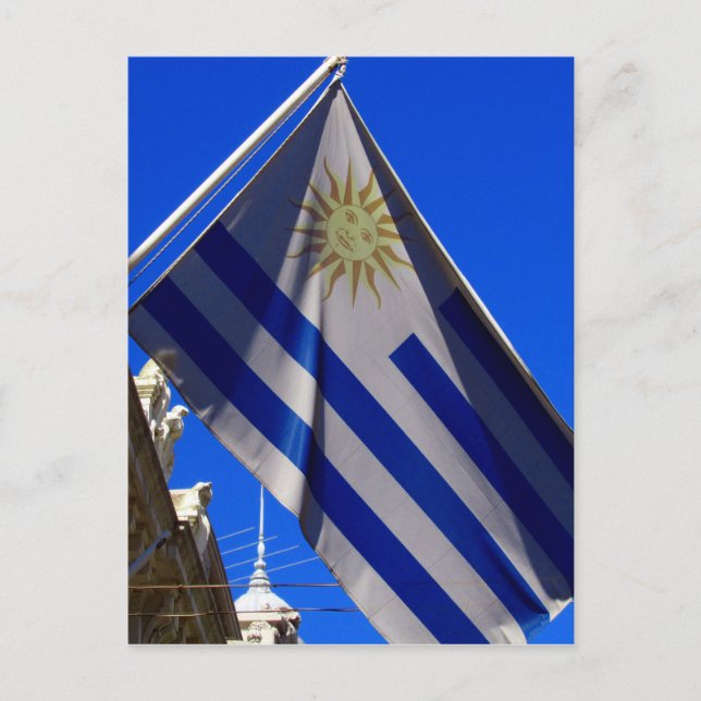 Cartão Postal bandeira uruguaia (Frente)