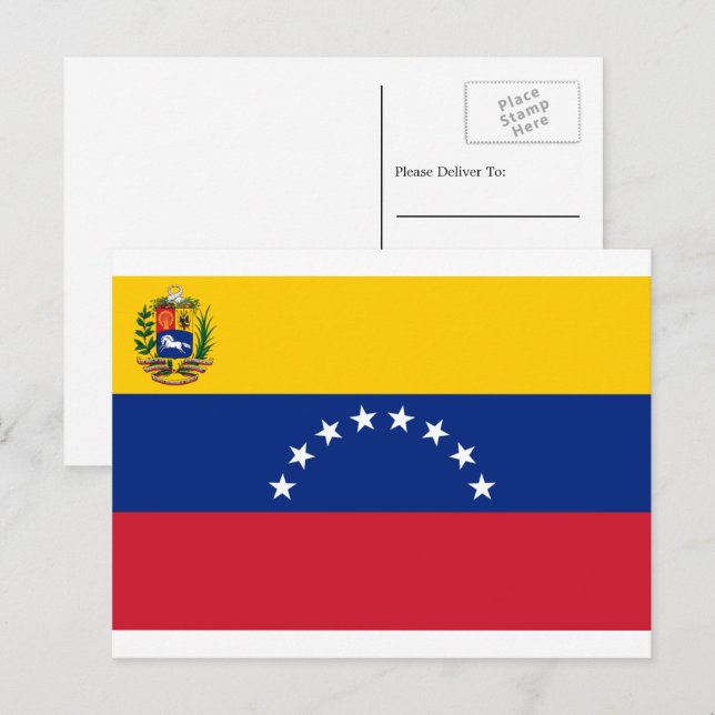 Cartão Postal Bandeira Venezuelana, Bandeira da Venezuela (Frente/Verso)