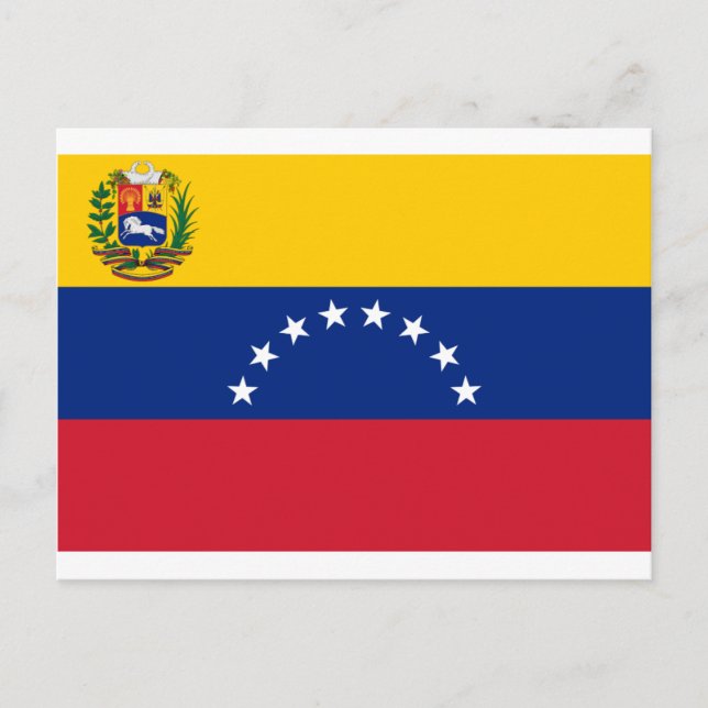 Cartão Postal Bandeira venezuelana - Bandeira da Venezuela - Ban (Frente)