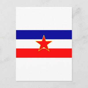 CARTÃO POSTAL BANDEIRA YUGOSLAVIA